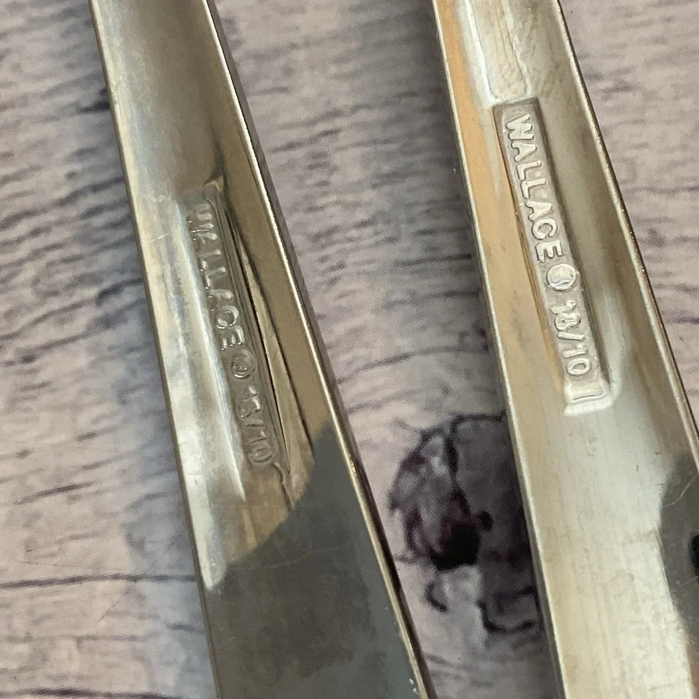 Wallace Stainless Flatware 18/10 Napoli Frost 38 Pieces Forks Knives Spoons